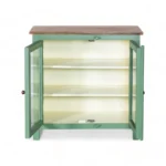 Madrid Crockery Cabinet with Glass Doors (Olive Green) - Image 5
