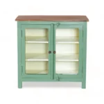 Madrid Crockery Cabinet with Glass Doors (Olive Green)