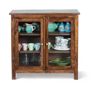 Madrid Crockery Cabinet with Glass Doors (Tubaq)