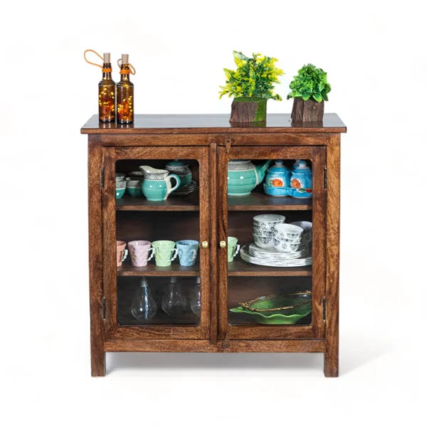 Madrid Crockery Cabinet with Glass Doors (Tubaq) - Image 8