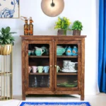 Madrid Crockery Cabinet with Glass Doors (Tubaq) - Image 2