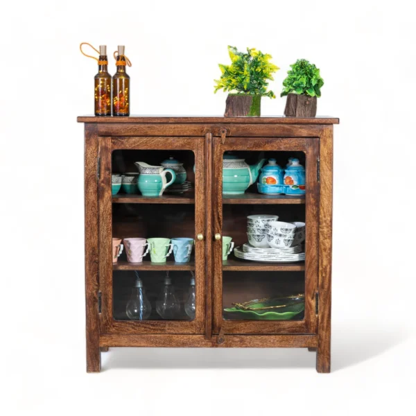 Madrid Crockery Cabinet with Glass Doors (Tubaq) - Image 7