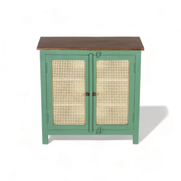 Madrid Crockery Cabinet with Cane Doors - Image 1