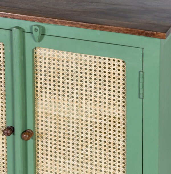 Madrid Crockery Cabinet with Cane Doors - Image 9