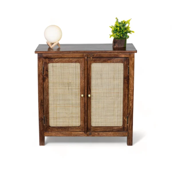 Madrid Crockery Cabinet with Cane Doors in Tubaq - Image 7