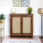 Madrid Crockery Cabinet with Cane Doors in Tubaq - Image 2