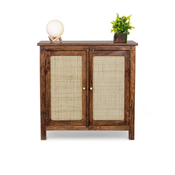 Madrid Crockery Cabinet with Cane Doors in Tubaq - Image 9