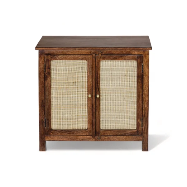 Madrid Crockery Cabinet with Cane Doors in Tubaq - Image 1