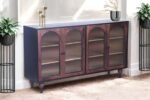 Luffy 4-Door Sideboard Cabinet with Line Glass - Image 4