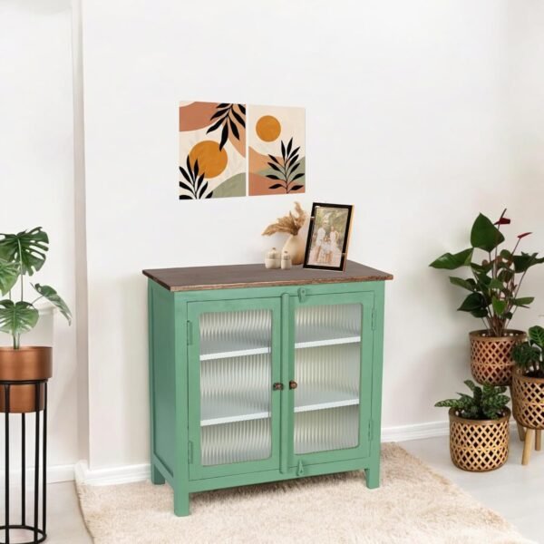 Madrid Crockery Cabinet with Line Glass doors - Image 4