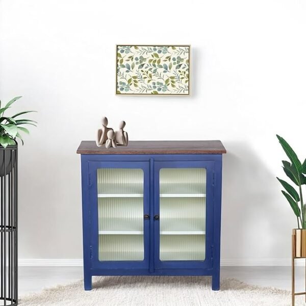 Madrid Crockery Cabinet with Line Glass Door - Image 3