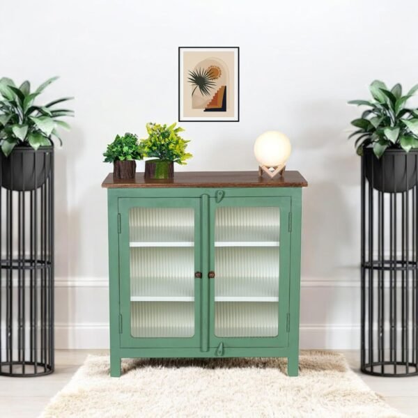 Madrid Crockery Cabinet with Line Glass doors - Image 3