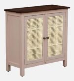 Madrid Crockery Cabinet with Cane Doors in Rossete Pink - Image 7