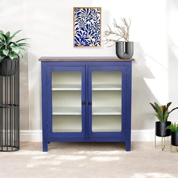 Madrid Crockery Cabinet with Line Glass Door - Image 2