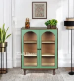 Luffy Sideboard in Olive Green and Fluted Glass - Image 4