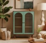 Luffy Sideboard in Olive Green and Fluted Glass - Image 2