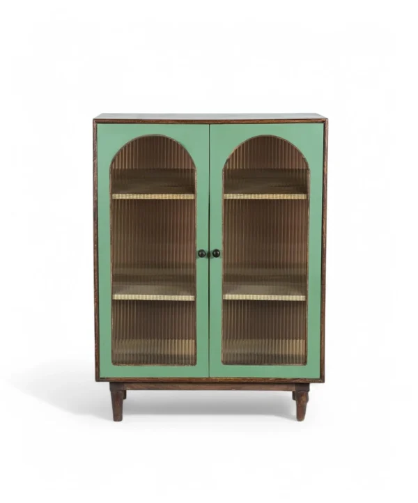 Luffy Sideboard in Olive Green and Fluted Glass - Image 10