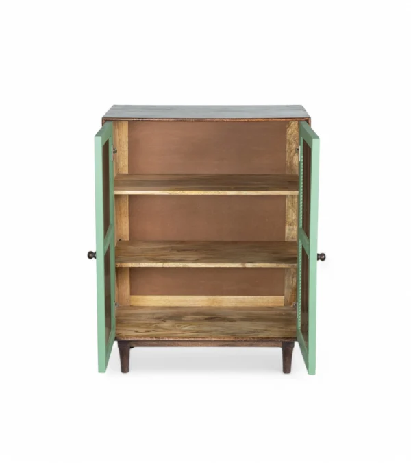 Luffy Sideboard in Olive Green and Fluted Glass - Image 5