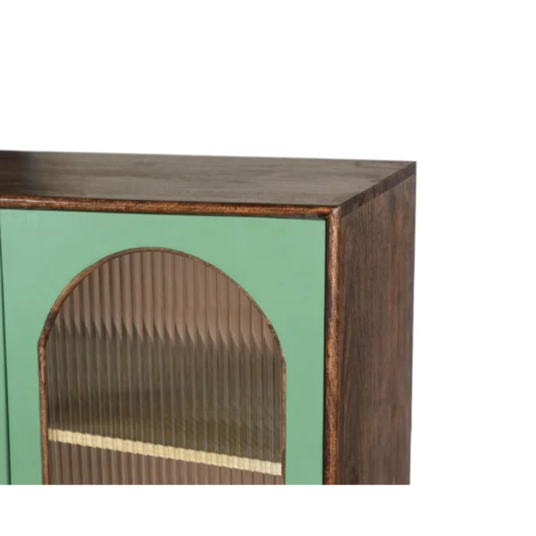 Luffy Sideboard in Olive Green and Fluted Glass - Image 7
