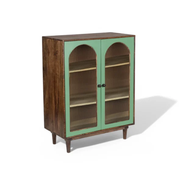 Luffy Sideboard in Olive Green and Fluted Glass - Image 8
