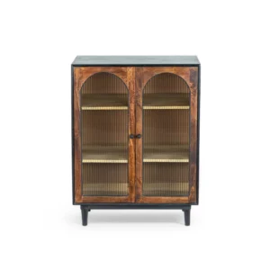 Luffy Sideboard (Black + Fluted Glass)
