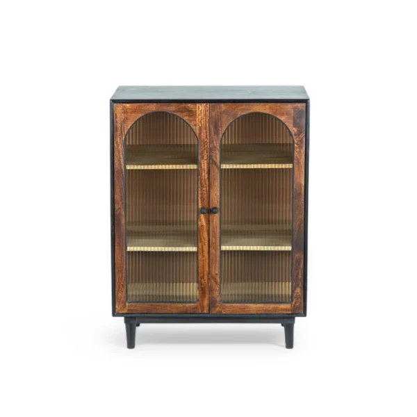Luffy Sideboard (Black + Fluted Glass) - Image 1