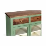 Madrid 2 Drawers Crockery Cabinet Finish - Primeum Olive Green & Off White - Image 10