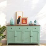 Madrid Sideboard (L)Scratch Resistant Tubaq Top and Sage Green - Image 3