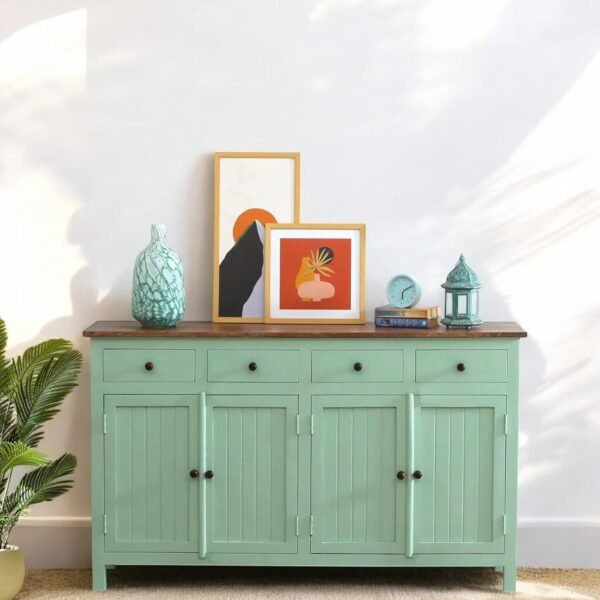Madrid Sideboard (L)Scratch Resistant Tubaq Top and Sage Green - Image 3