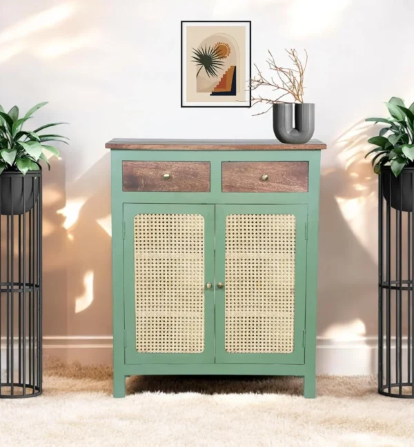 Madrid 2 Drawers Sideboard With Cane/Rattan Doors - Image 3