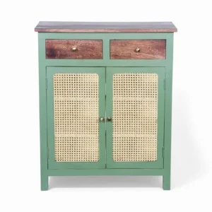 Madrid 2 Drawers Sideboard With Cane/Rattan Doors