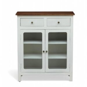 Madrid Crockery Cabinet with Drawers , Finish- Premium Pearl White