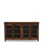 Madrid 4-Door Glass Sideboard Cabinet, Finish - Scratch Resistant Tubaq