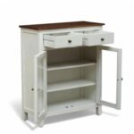 Madrid Crockery Cabinet with Drawers , Finish- Premium Pearl White - Image 4