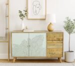 Ranthambore 2-Door Sideboard Natural and White - Image 2