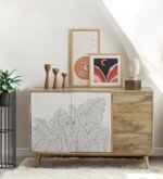 Ranthambore 2-Door Sideboard Natural and White - Image 3