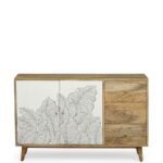 Ranthambore 2-Door Sideboard Natural and White