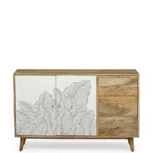 Ranthambore 2-Door Sideboard Natural and White