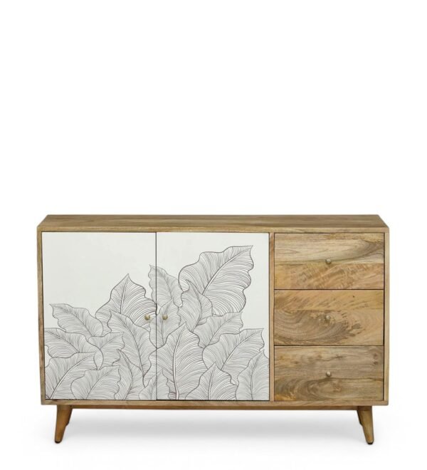 71GKHD3rWFL._SL1500_ Ranthambore 2-Door Sideboard Natural and White - Image 1