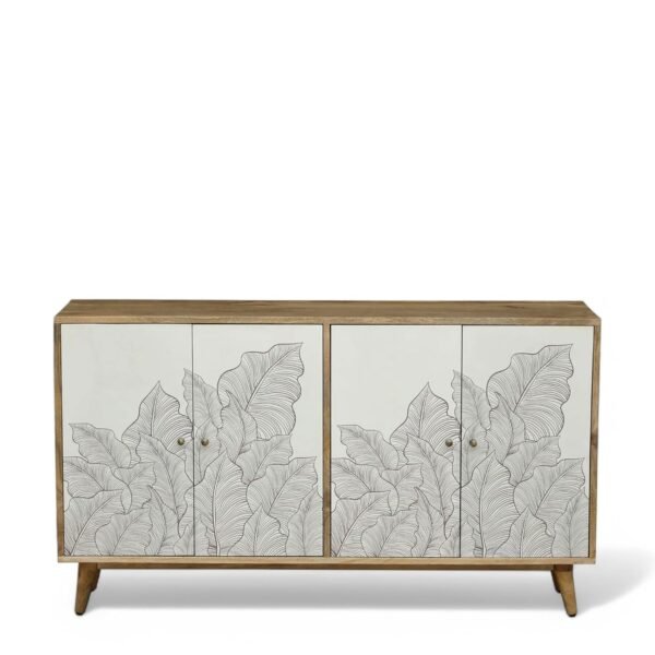 Ranthambore Sideboard Cabinet Natural and White - Image 3