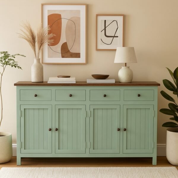 Madrid Sideboard (L)Scratch Resistant Tubaq Top and Sage Green - Image 2
