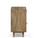 Ranthambore Bed Side Table, Finish-Natural and White - Image 5