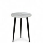 Ranthambore End Table - White and Black