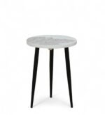 Ranthambore End Table - White and Black