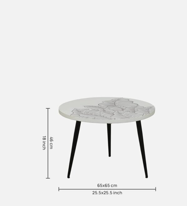 Ranthambore Coffee Table - White and Black - Image 4