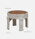 Udaipur Side Table Finish- Disressed White - Image 6