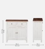 Madrid Sideboard (S) in  White Distressed Edge Finish - Image 10