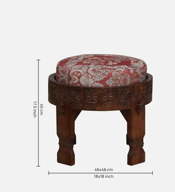 Udaipur Low Seating Stool Set of 2 (L) Finish- Tubaq - Image 6
