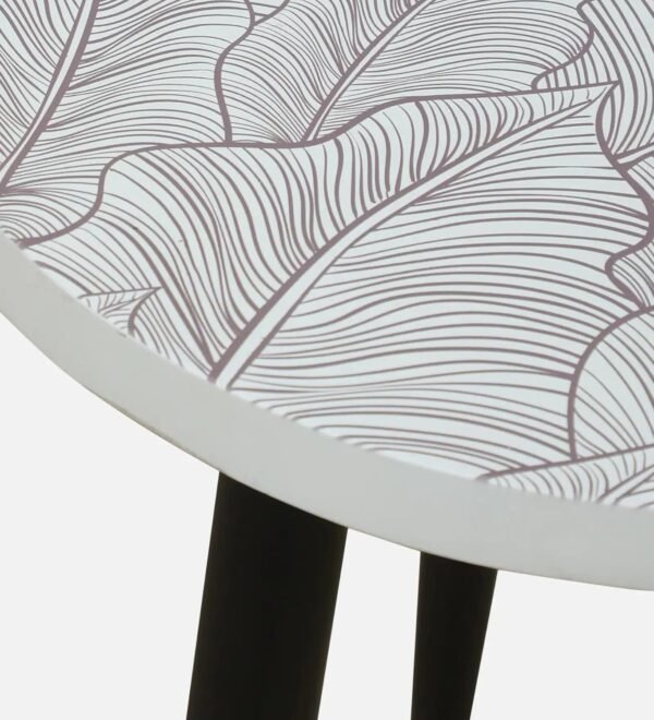 Ranthambore End Table - White and Black - Image 5