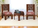 Udaipur Low Seating Chair Set of 2 Finish- Tubaq - Image 4